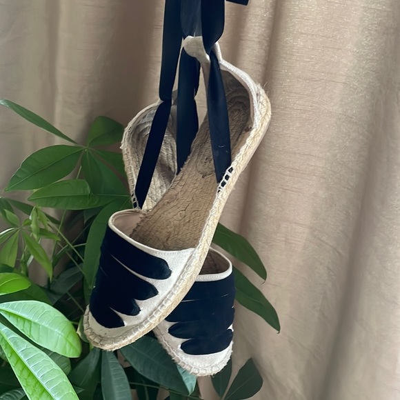 ZARA Lace-Up Espadrilles Size 9.5 - Picture 3 of 4